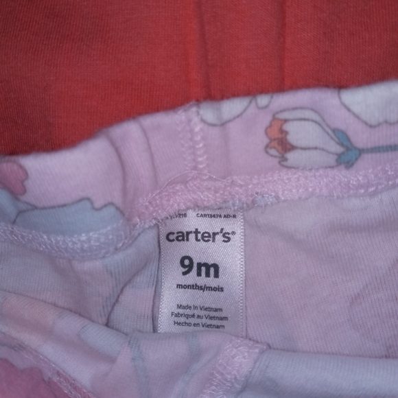 Huge Lot of 6 Carter's Onesies and 3 Leggings/Bottoms Size 9M - Picture 4 of 7